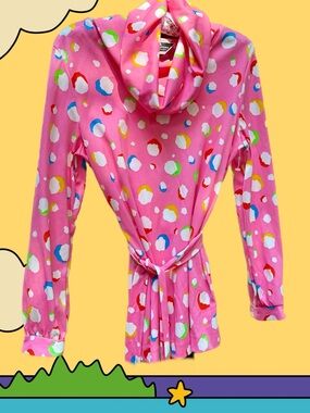 Mod Alex Coleman Popover Blouse Cowl Neck, Buttons at Wrist, Matching Sash Belt
